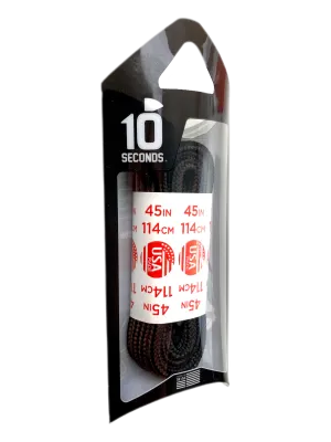 10 Seconds ® Athletic Hiker Laces | Black/Brown