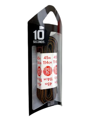 10 Seconds ® Athletic Hiker Laces | Chestnut/Black