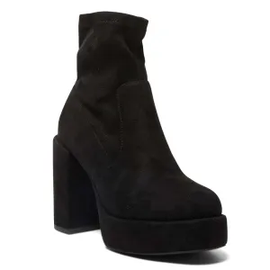 Baker Boot in Black Stretch Suede