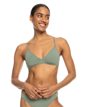 Beach Classics Triangle Bikini Top in Agave Green