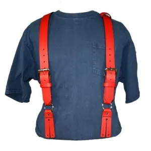 Boston Leather Firefighter's Suspenders -  Button Attachment