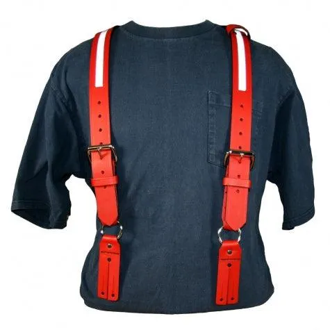 Boston Leather Firefighter's Suspenders -  Button Attachment