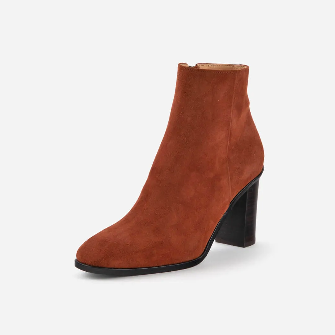 CHANNI - chunky heel suede ankle boots