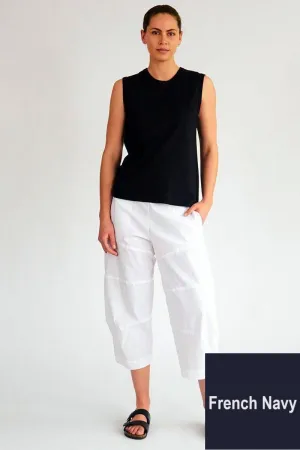 Cropped Tuscan Pant In French Navy F65 1514 by Mela Purdie