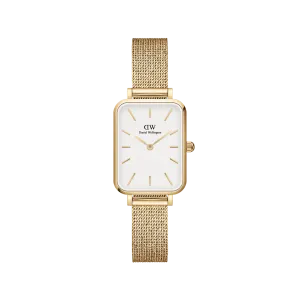 Daniel Wellington Quadro Pressed Evergold Ladies White Watch DW00100556