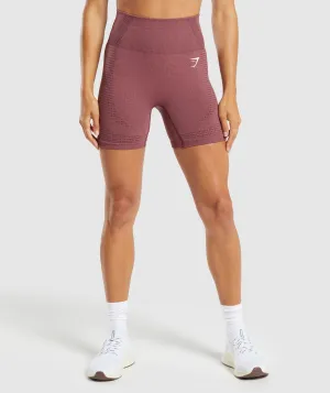 Gymshark Vital Seamless Shorts - Burgundy Pink /Marl