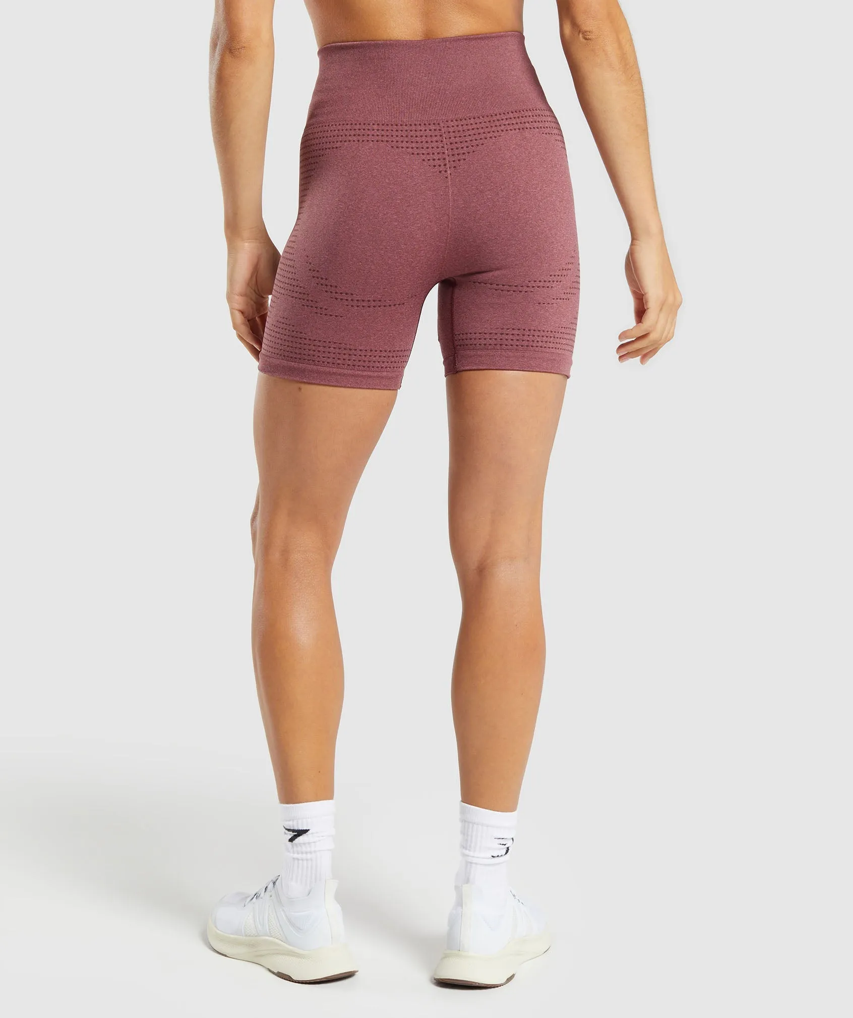 Gymshark Vital Seamless Shorts - Burgundy Pink /Marl