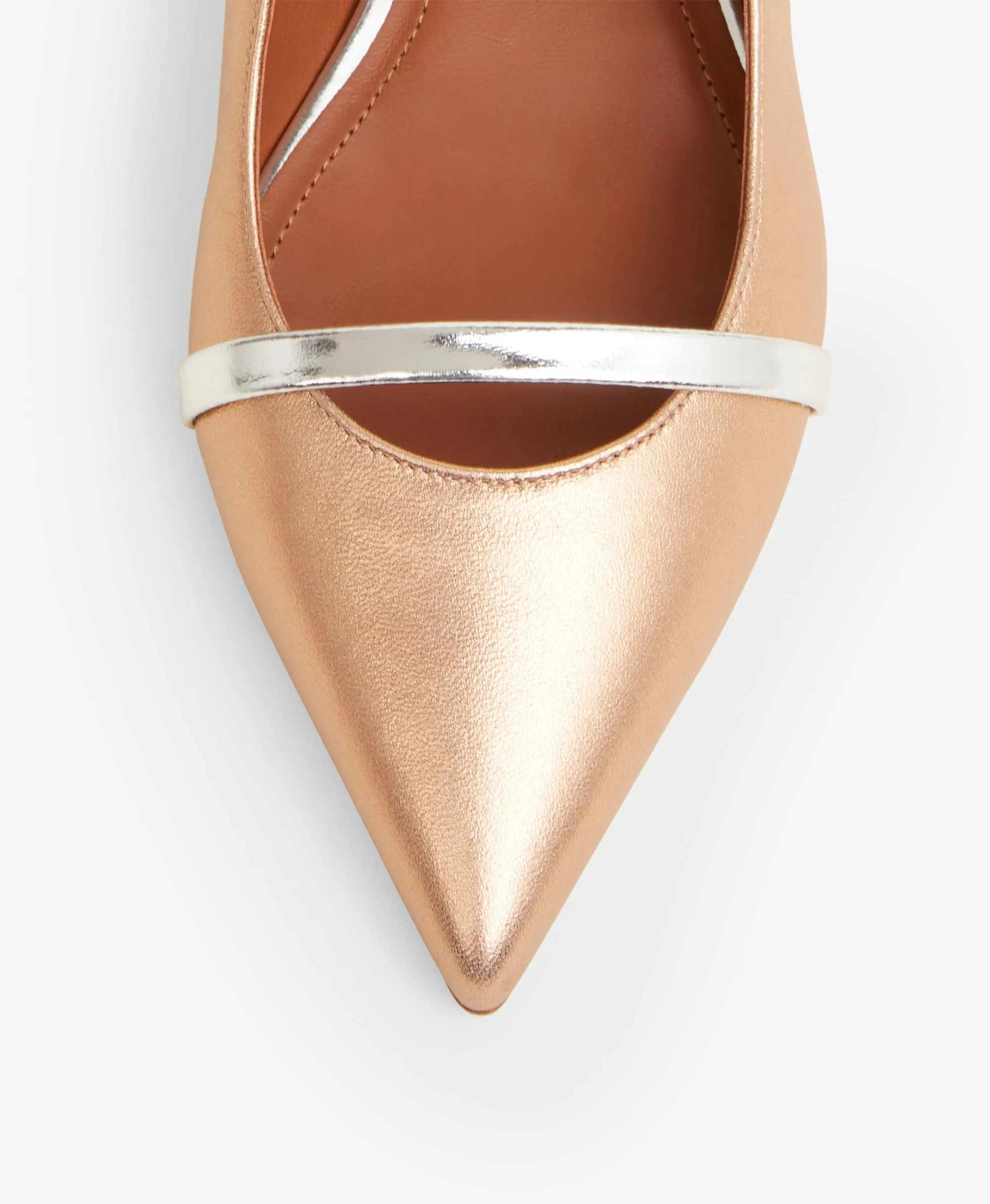 Maureen Gold & Silver Leather Flats