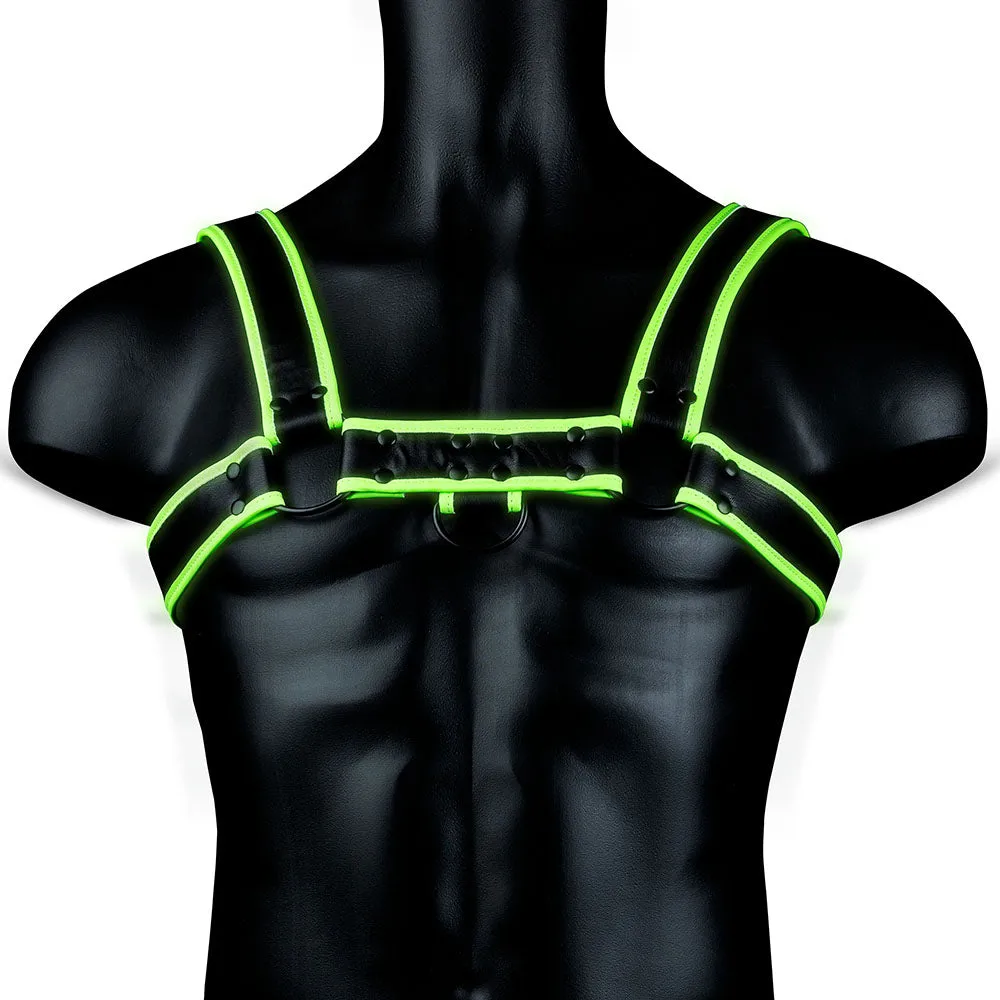 Ouch! Glow In the Dark Bulldog Harness /XL