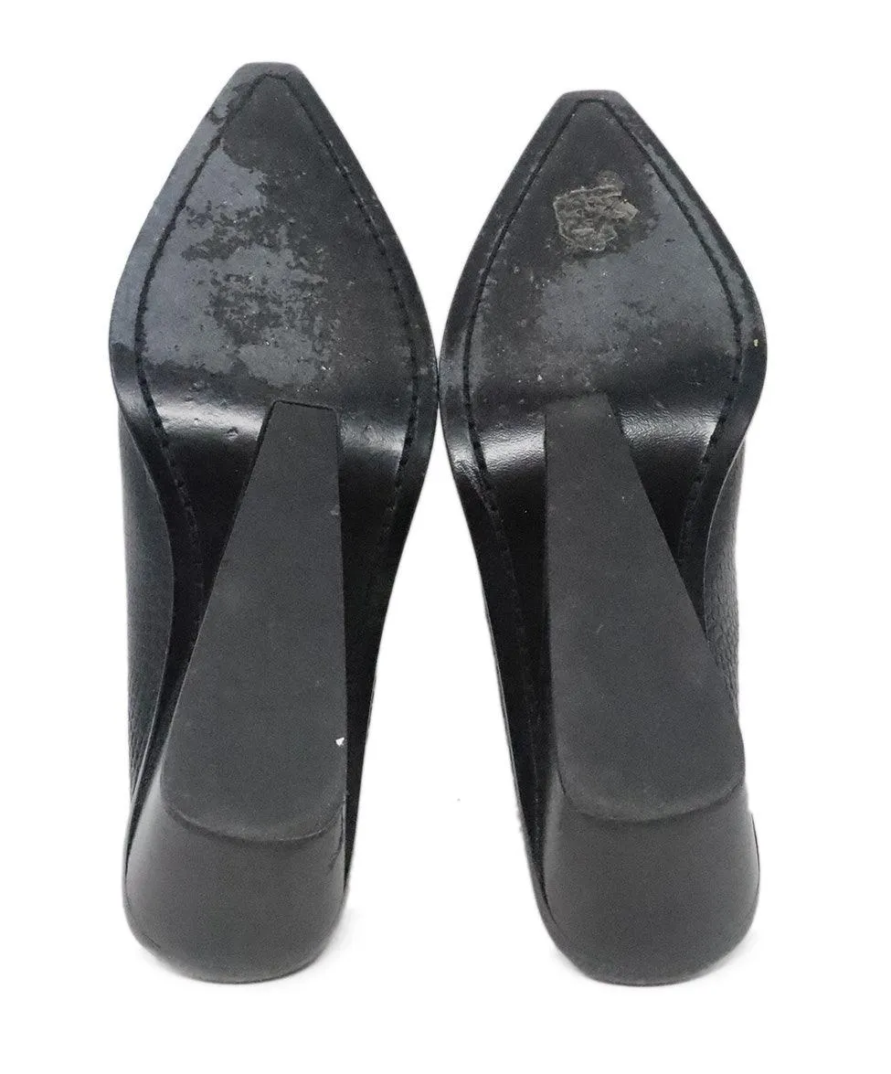 Rag & Bone Black Pressed Leather Mules sz 8