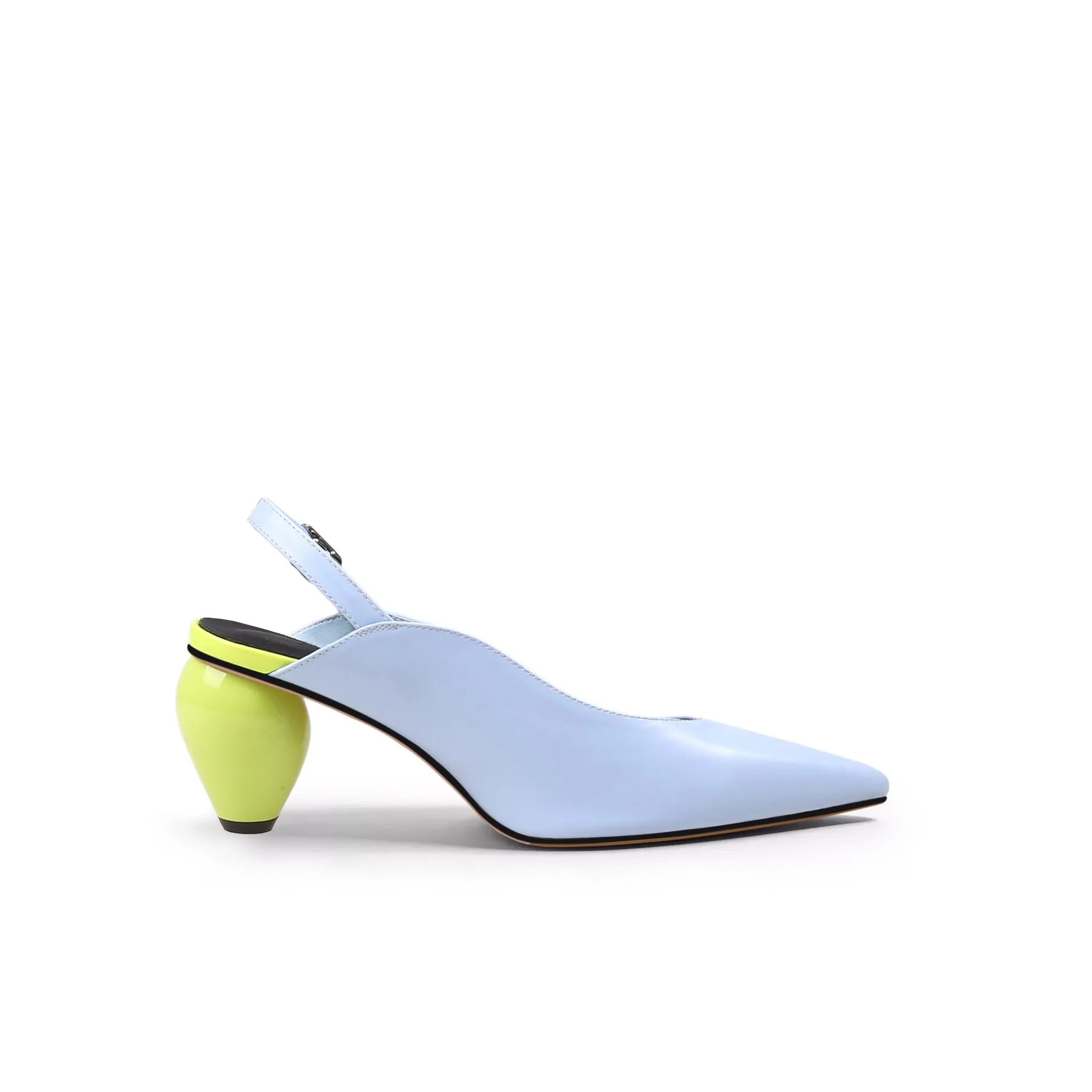 Slingback Low-Heel Pointed Sandals