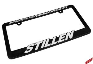 STILLEN Black License Plate Frame (White Text) - LFW