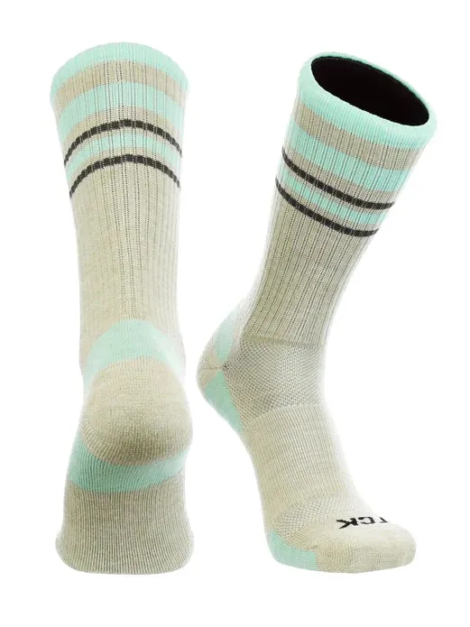 Striped Merino Wool Hiking Crew Sock (WC3177)