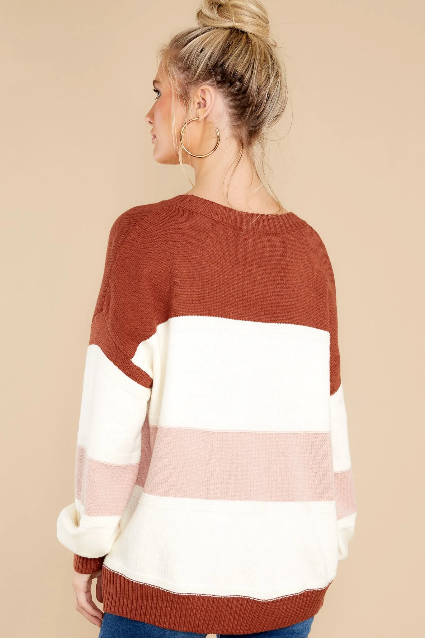 Sugar And Spice White Multi Stripe Sweater