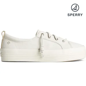 Women's Crest Vibe Platform Snake Sneaker - White (STS87804)