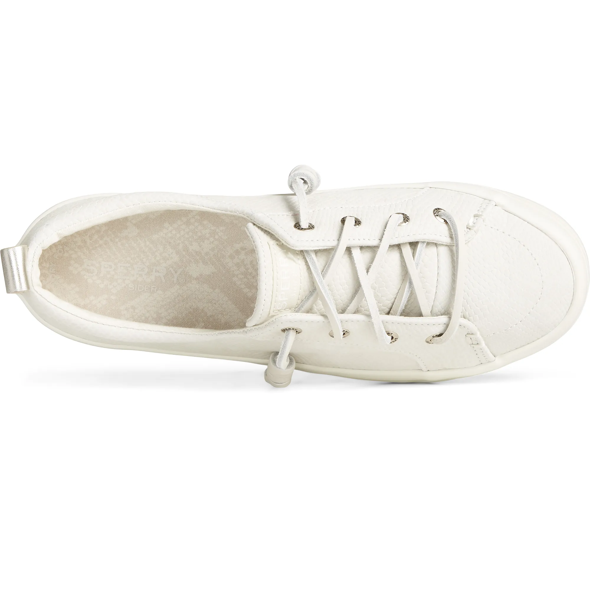 Women's Crest Vibe Platform Snake Sneaker - White (STS87804)